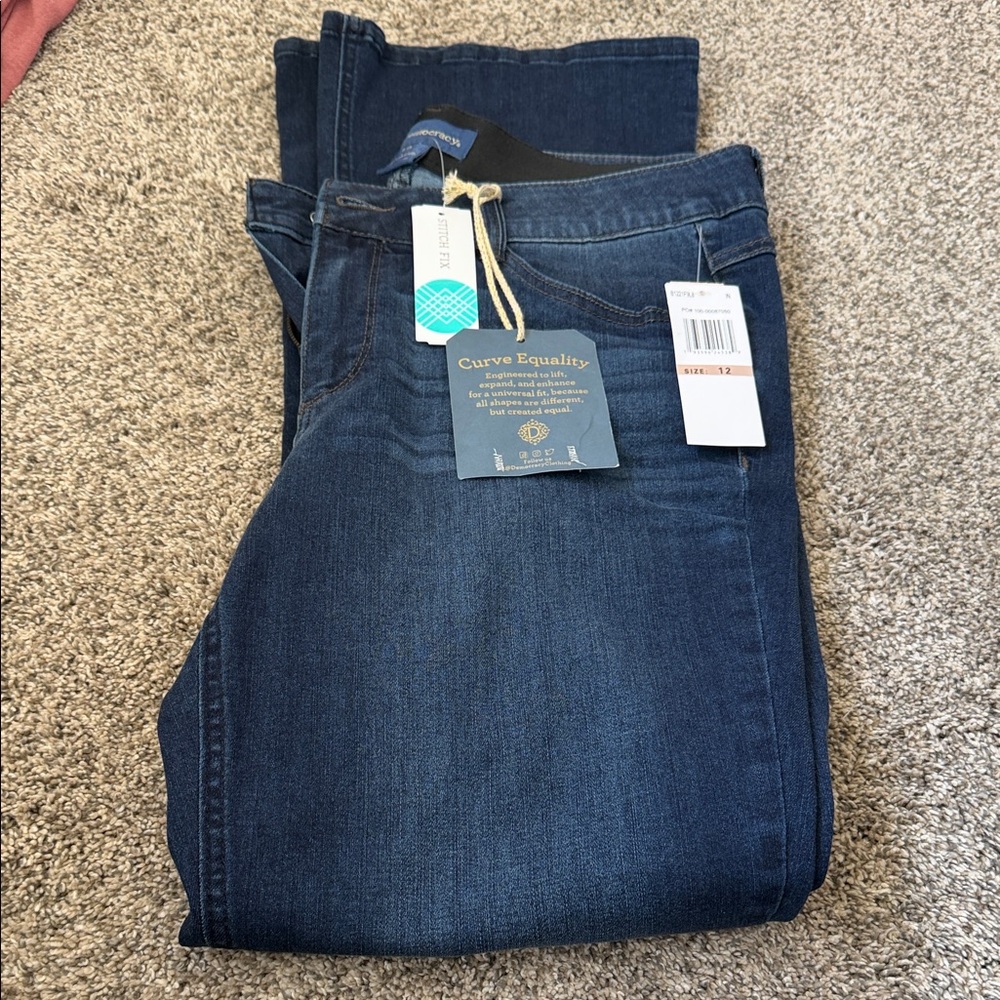Democracy Women's Boot Cut Jeans - Dark Blue